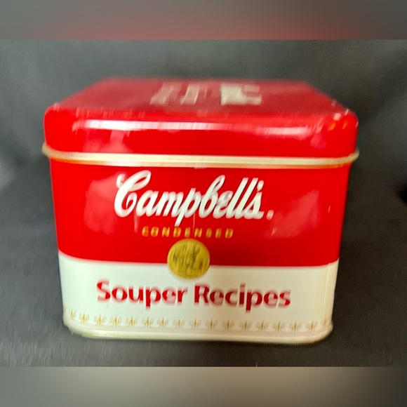 🤩 NEW ITEM! Campbell's Soup Metal Recipe Tin Box Empty - Souper Recipes Vintage - Picture 2 of 4